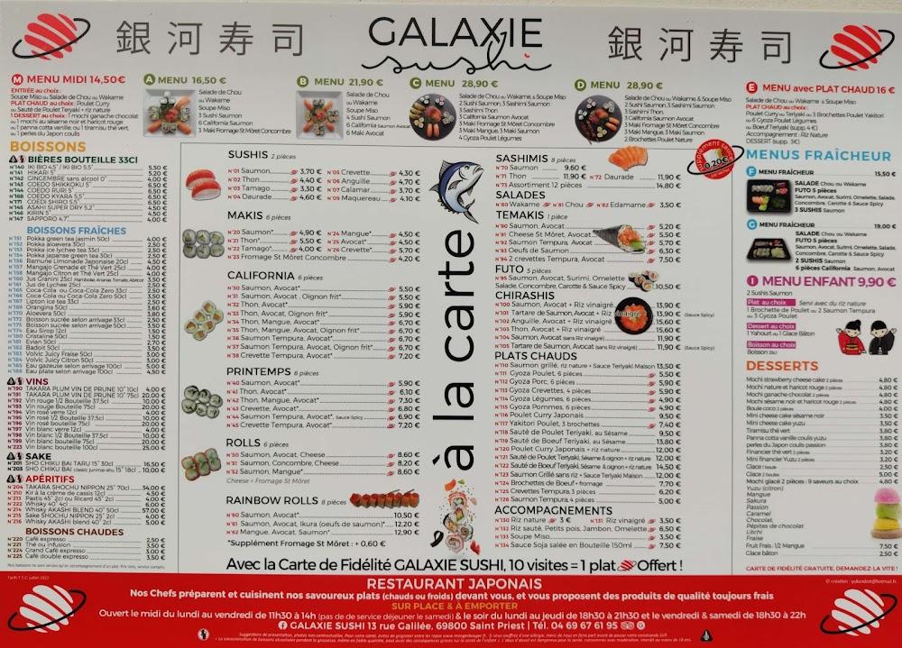Galaxie Sushi - Menu Image 3
